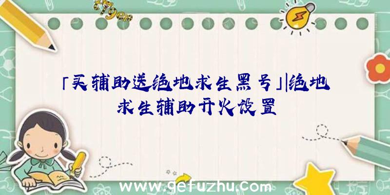 「买辅助送绝地求生黑号」|绝地求生辅助开火设置